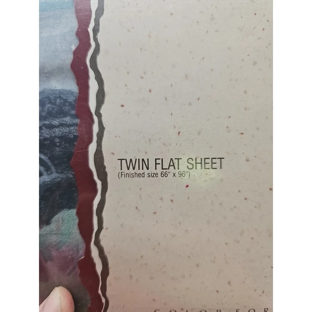 BY DESIGN~JC Penny Twin Flat Sheet Reflections‎ Watercolor 